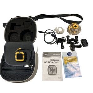 Vtech Kidizoom Yellow Action All Weather Digital Camera With Accessories & Case